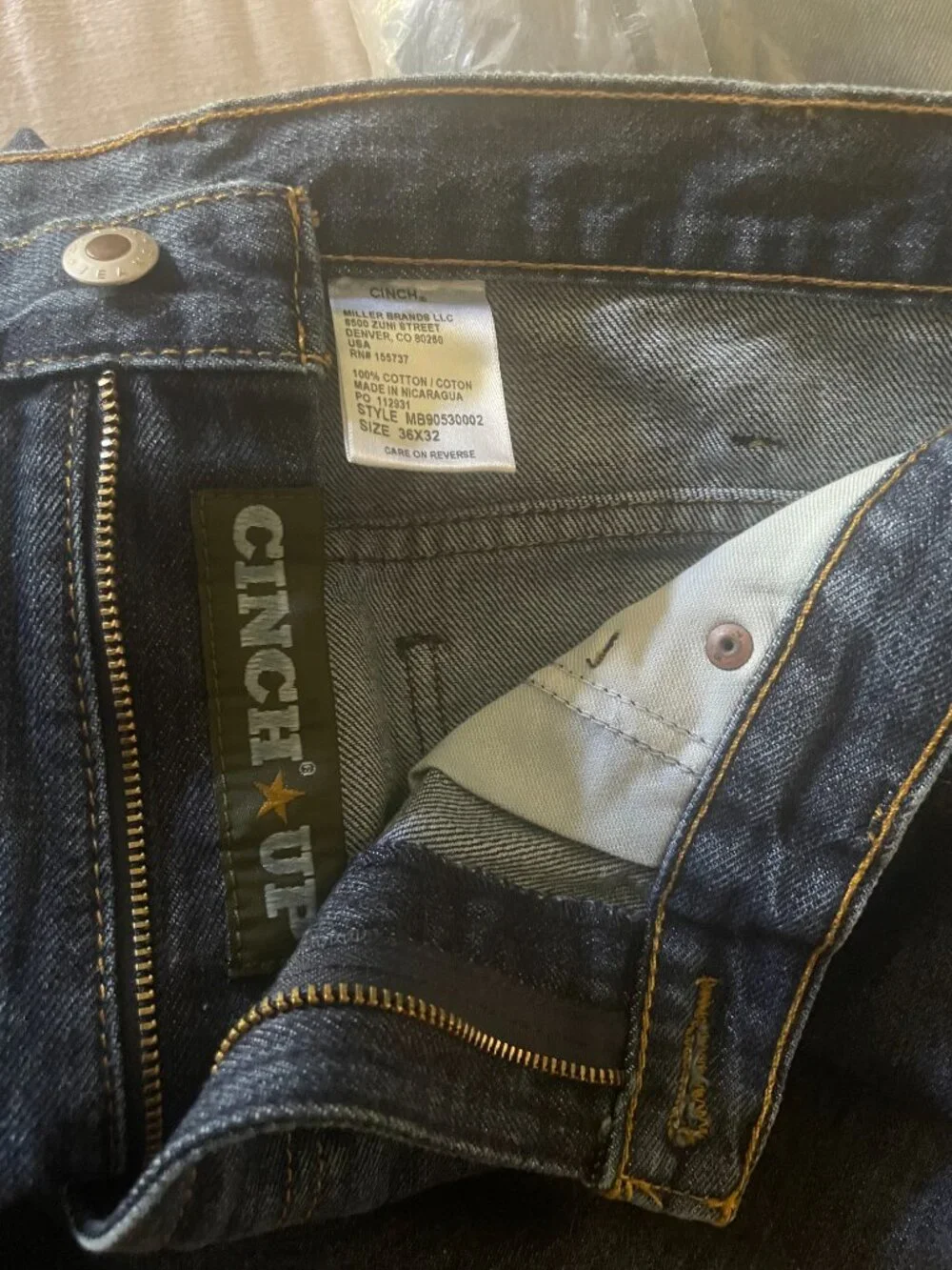 Cinch Green Label Men's Denim Jeans 36x32 (NEW)